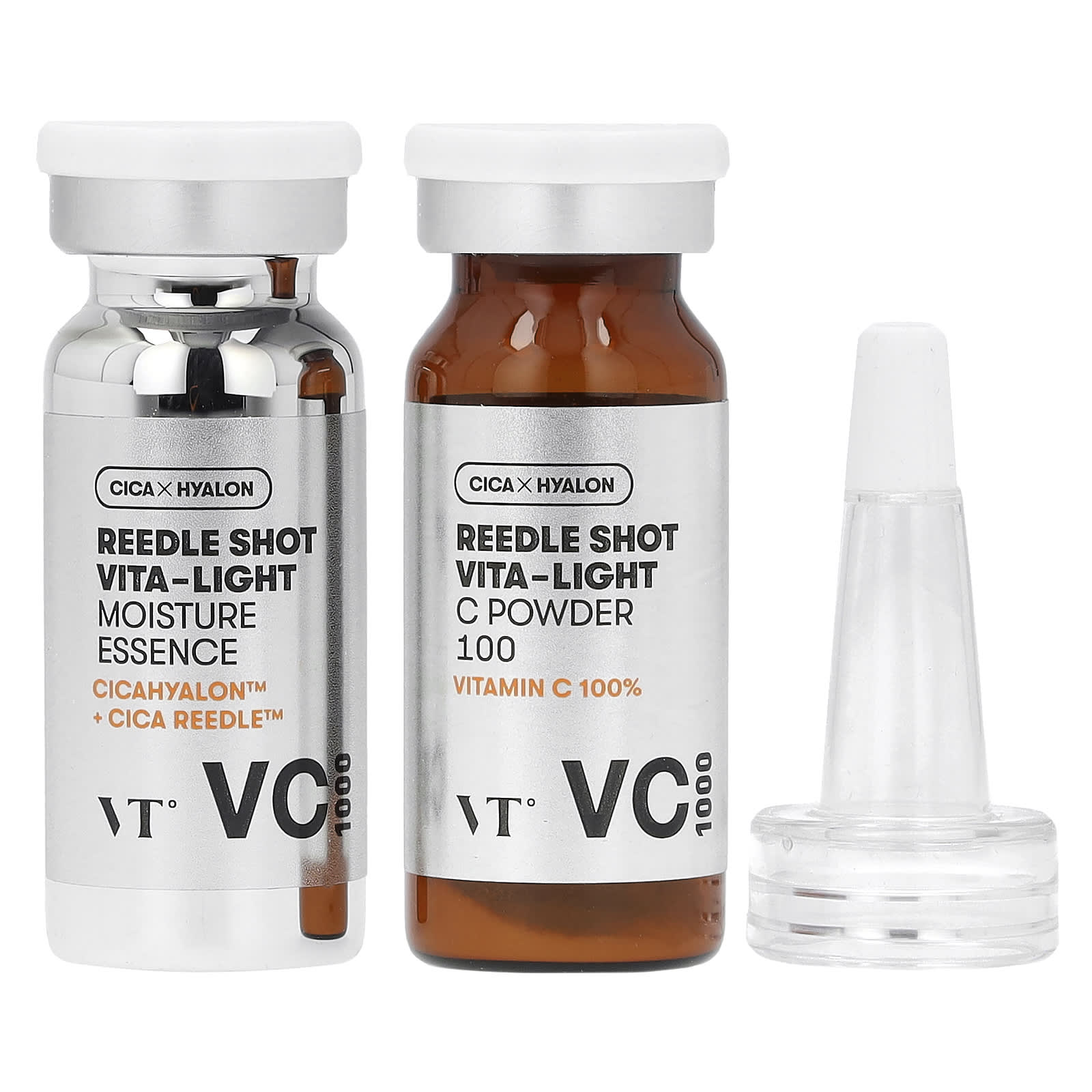 VT Cosmetics, Reedle Shot Vita-Light, Toning Essence, 2 Piece Kit - Image 1