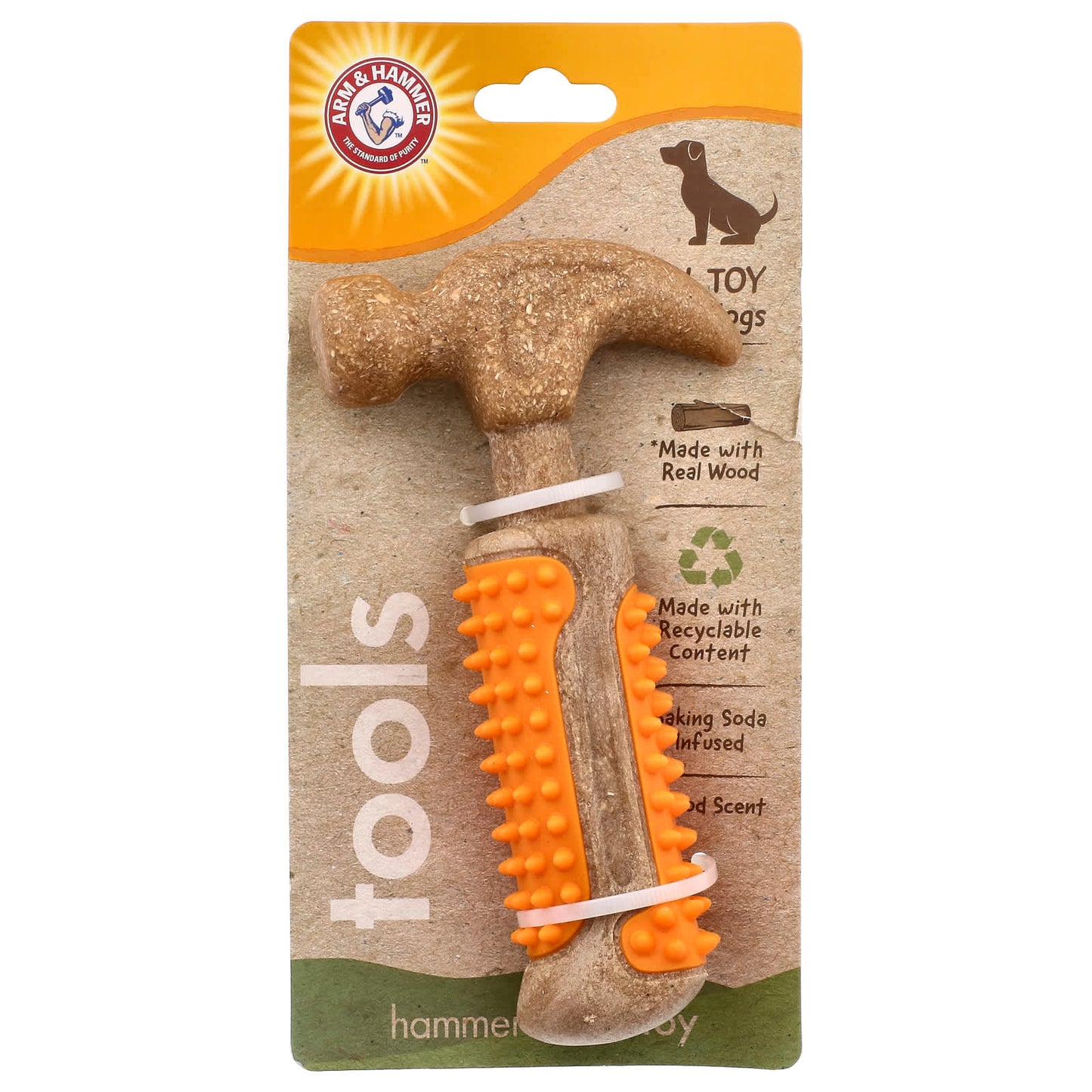 Arm & Hammer Dental Hammer Chew Toy for Dogs - Moderate Chewers - Image 1