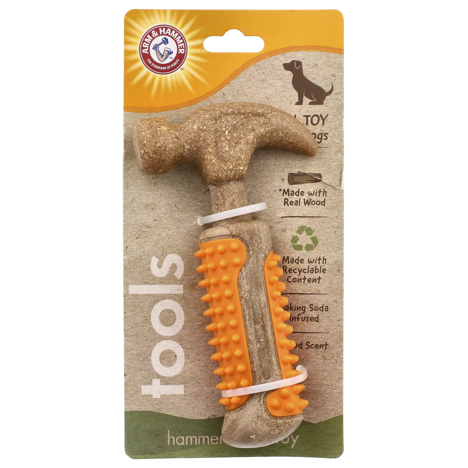 Arm & Hammer Dental Hammer Chew Toy for Dogs - Moderate Chewers - Image 1