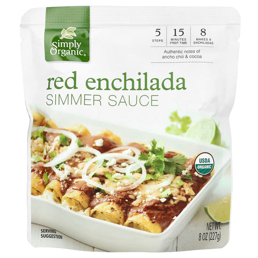 Simply Organic, Red Enchilada, Simmer Sauce, 8 oz (227 g) - Image 1