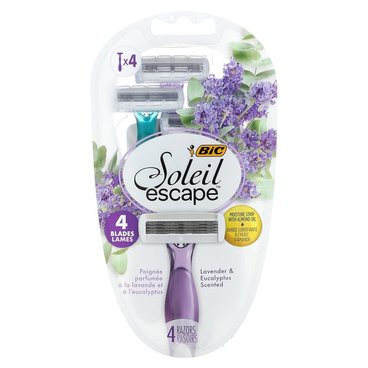 Lavender Eucalyptus Women's Razors by BIC - 4-Bladed Sensitive Skin - Image 1