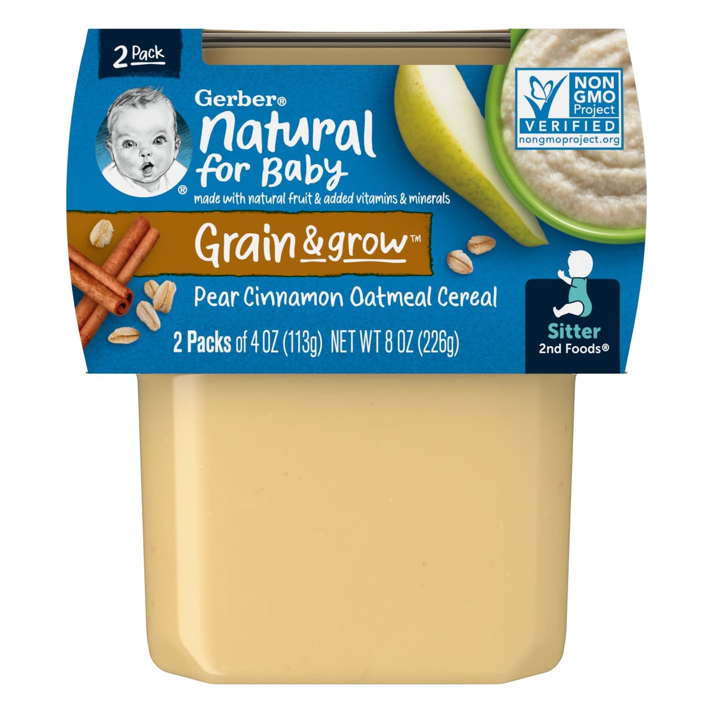 Gerber Natural 2nd Foods Cereal for Babies | Whole Grain Oatmeal - Image 1