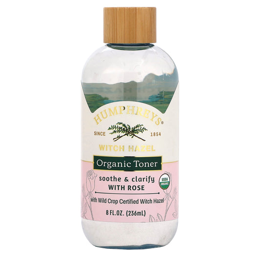 Certified Organic Witch Hazel Toner with Rose for Soothing Skin - Image 1