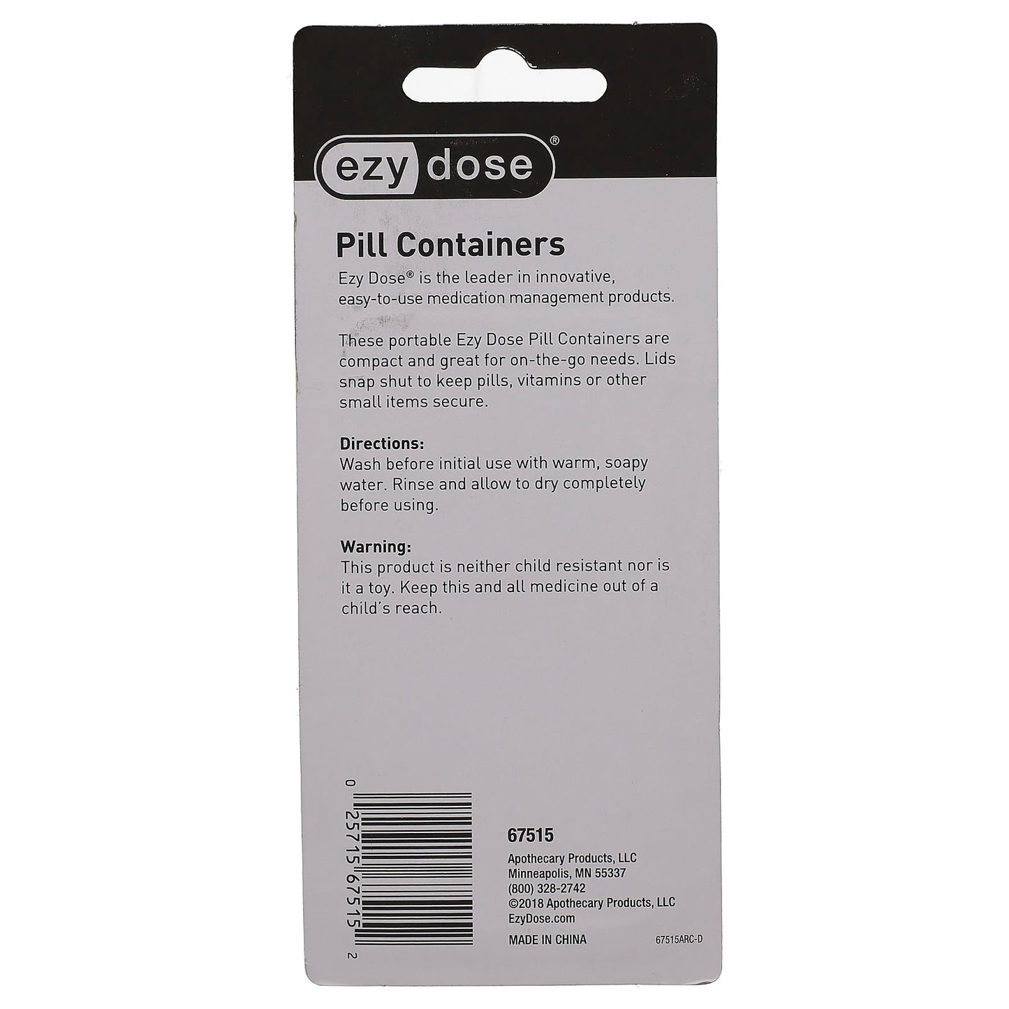 Portable Ezy Dose Pill Containers for On-The-Go - 2 Pack - Image 2