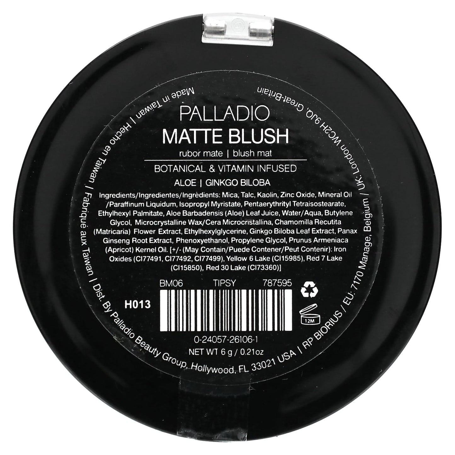 Palladio, Matte Blush, Tipsy BM06, 0.21 oz (6 g) - Image 2