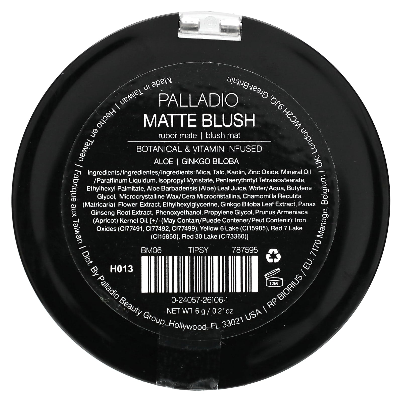 Palladio, Matte Blush, Tipsy BM06, 0.21 oz (6 g) - Image 2
