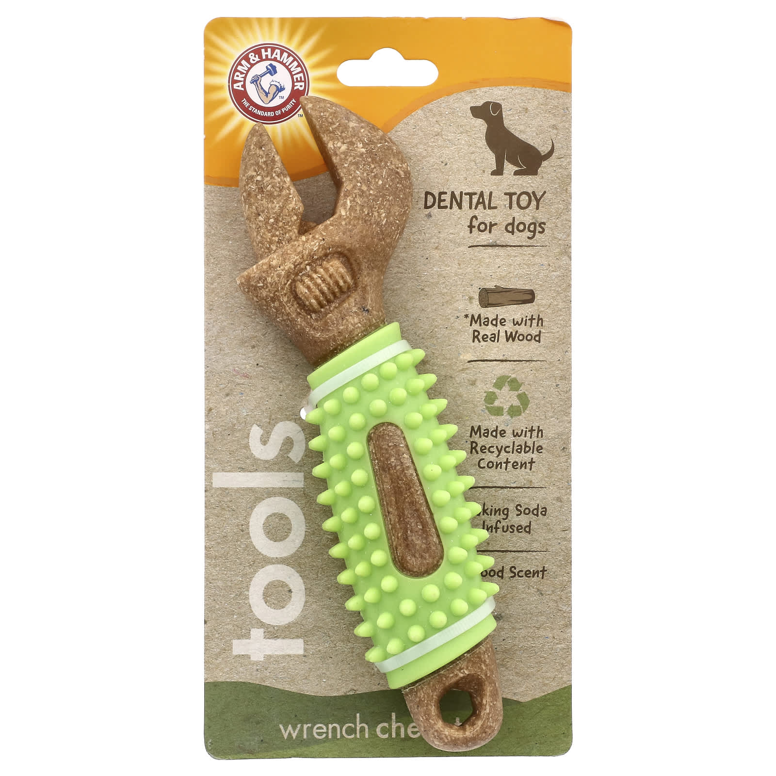 Arm & Hammer Dental Toy for Dogs - Sturdy Wrench Chew Toy - Image 1