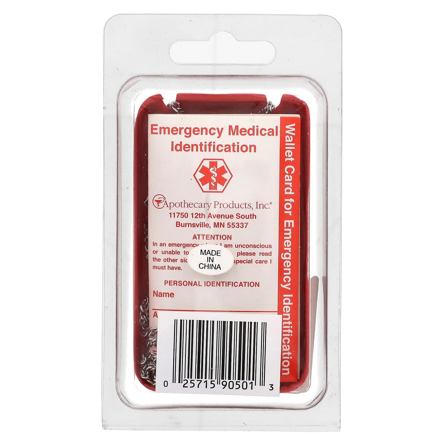 Penicillin Allergy Alert Necklace - Medical ID Jewelry - Image 2