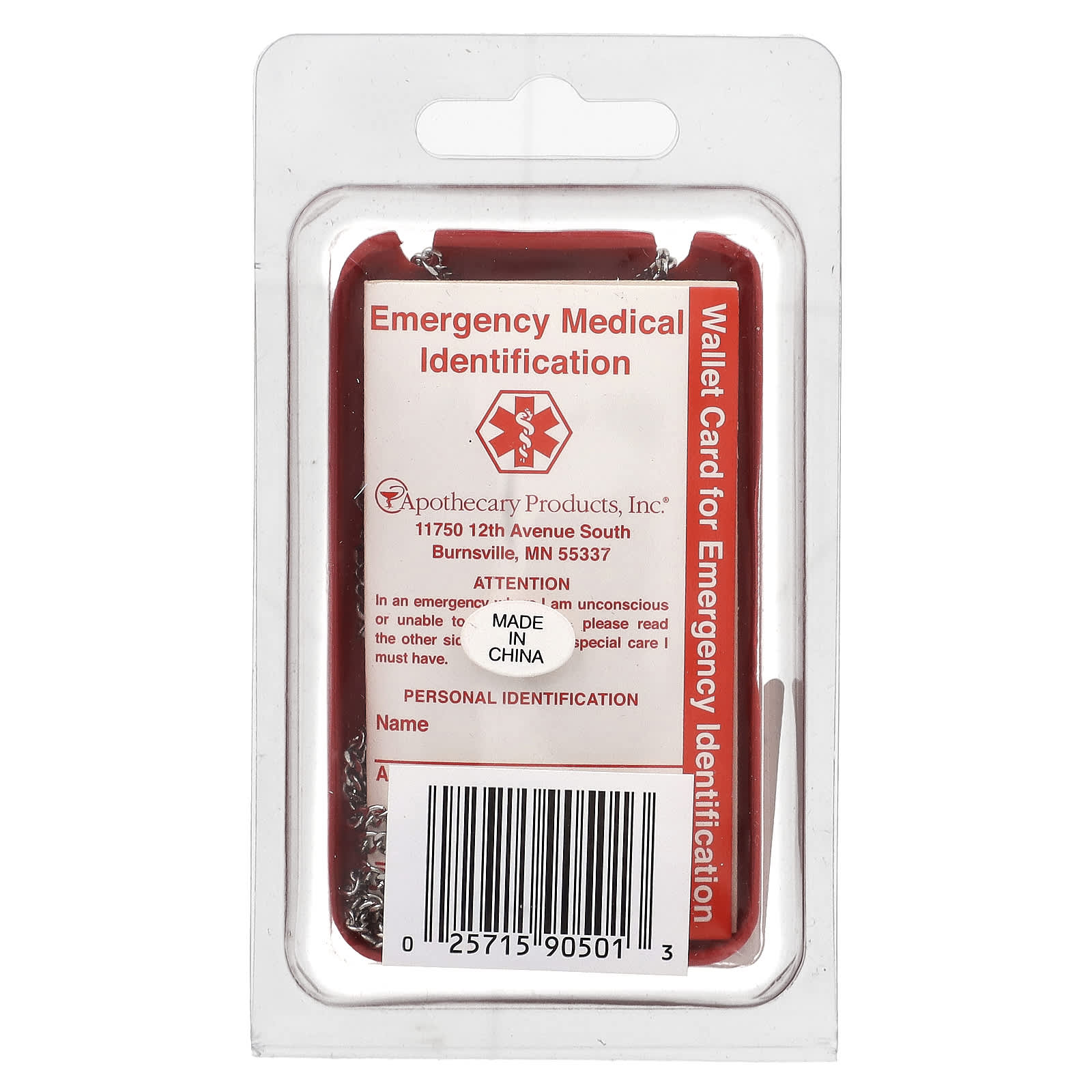 Penicillin Allergy Alert Necklace - Medical ID Jewelry - Image 2