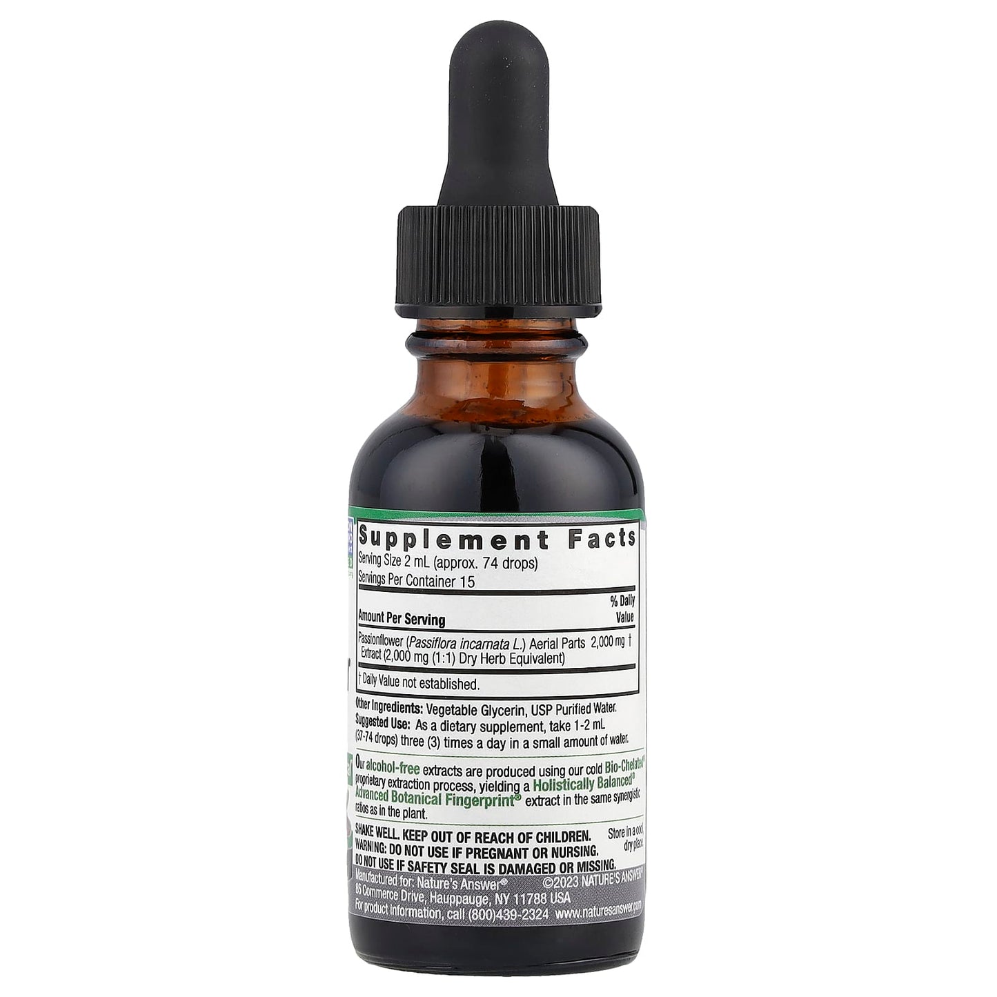Nature's Answer, Passionflower Aerial Parts, Fluid Extract, Alcohol-Free, 2,000 mg, 1 fl oz (30 ml) - Image 2