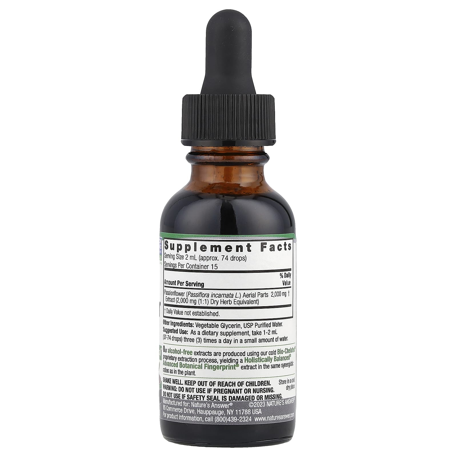 Nature's Answer, Passionflower Aerial Parts, Fluid Extract, Alcohol-Free, 2,000 mg, 1 fl oz (30 ml) - Image 2