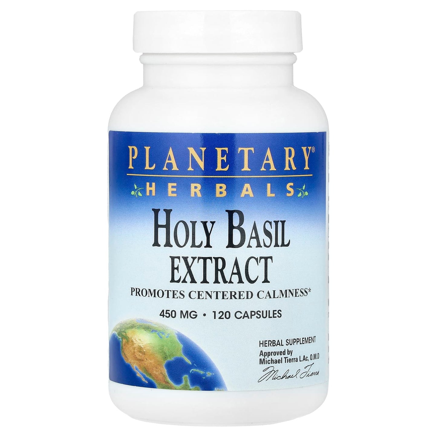 Planetary Herbals, Holy Basil Extract, 450 mg, 120 Capsules - Image 1