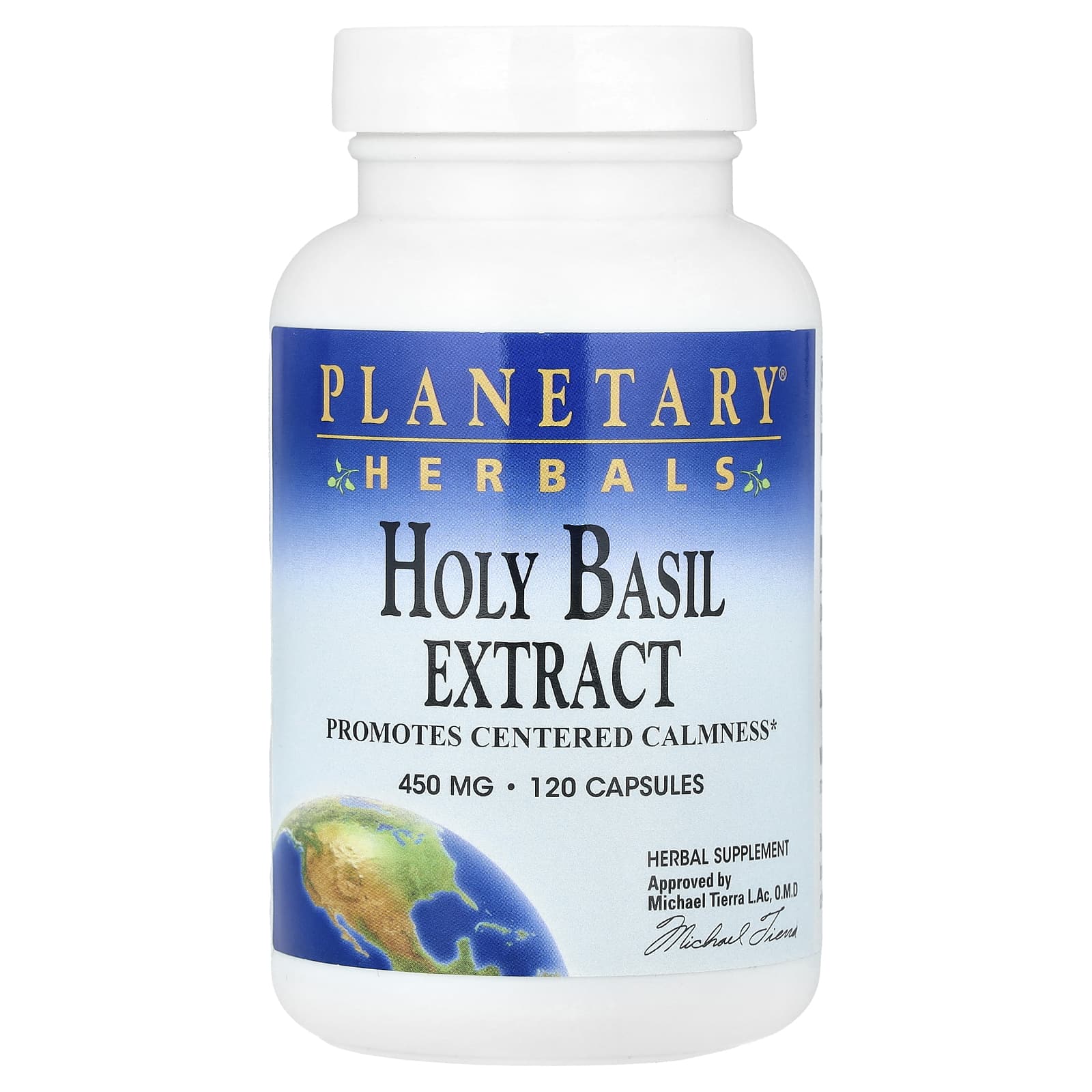 Planetary Herbals, Holy Basil Extract, 450 mg, 120 Capsules - Image 1