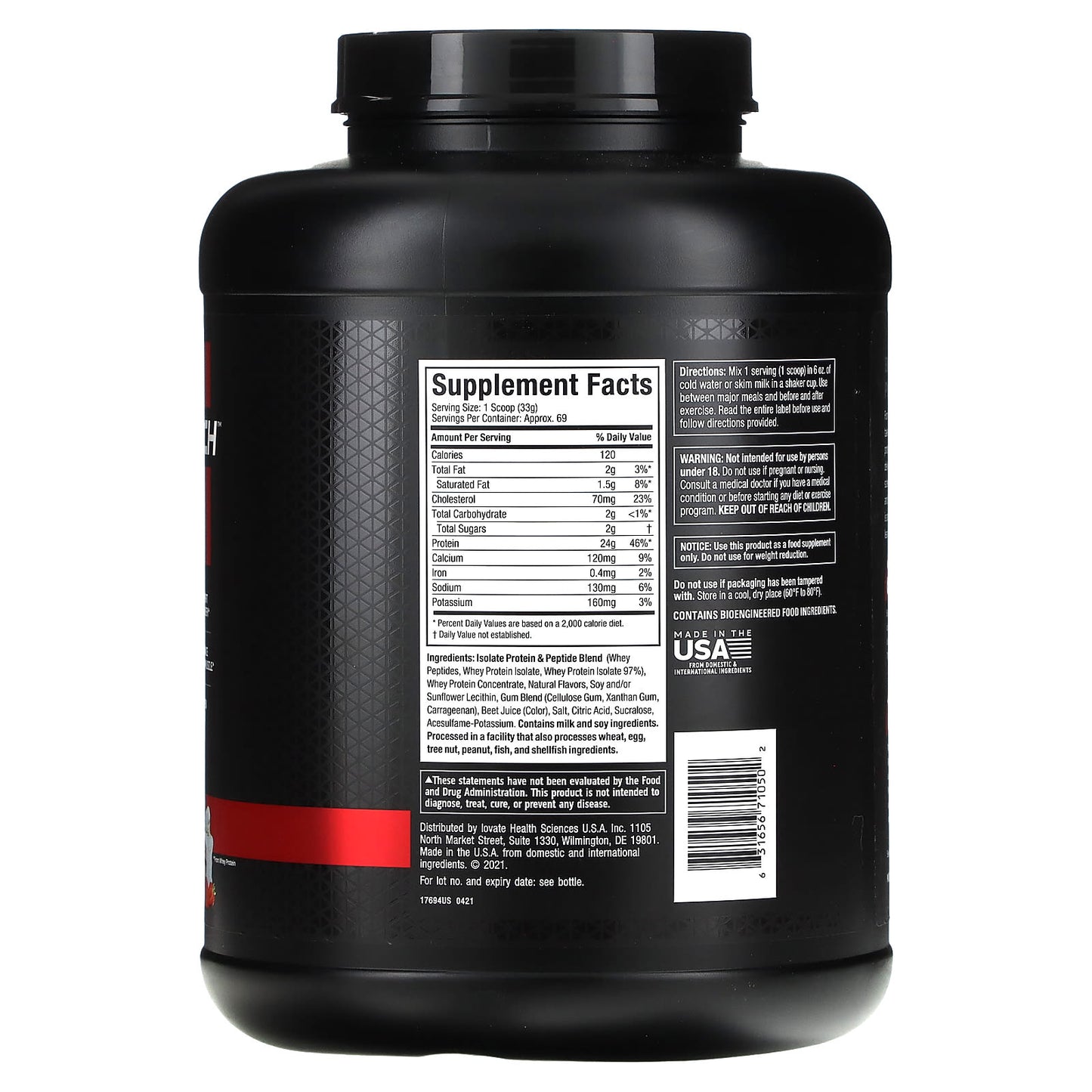 MuscleTech, Nitro-Tech® 100% Whey Gold, Strawberry Shortcake, 5.03 lbs (2.28 kg) - Image 2