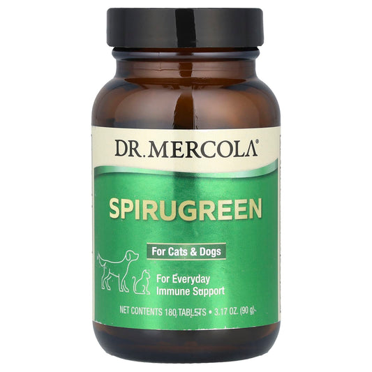 Dr. Mercola, SpiruGreen, For Cats & Dogs, 180 Tablets, 3.17 oz (90 g)