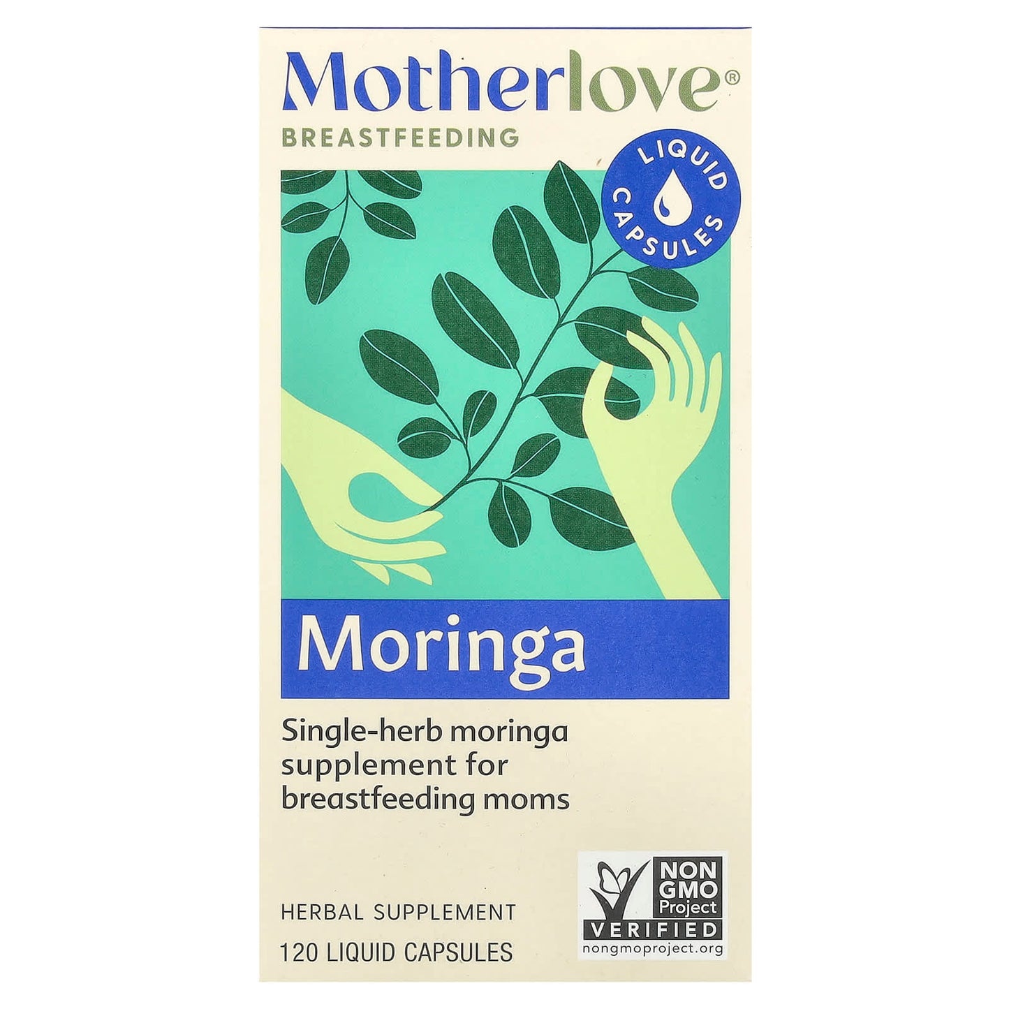Motherlove, Breastfeeding, Moringa, 120 Liquid Capsules (579 mg per Capsule) - Image 1