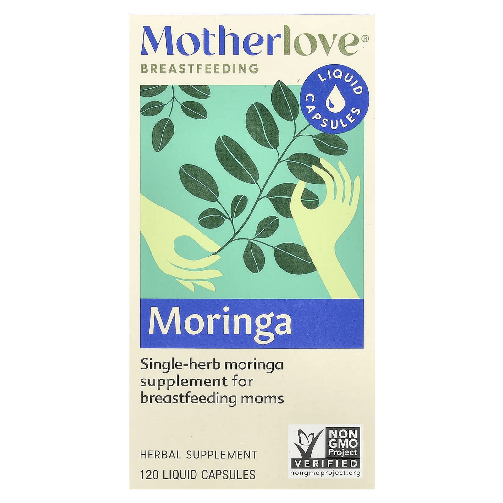 Motherlove, Breastfeeding, Moringa, 120 Liquid Capsules (579 mg per Capsule) - Image 1