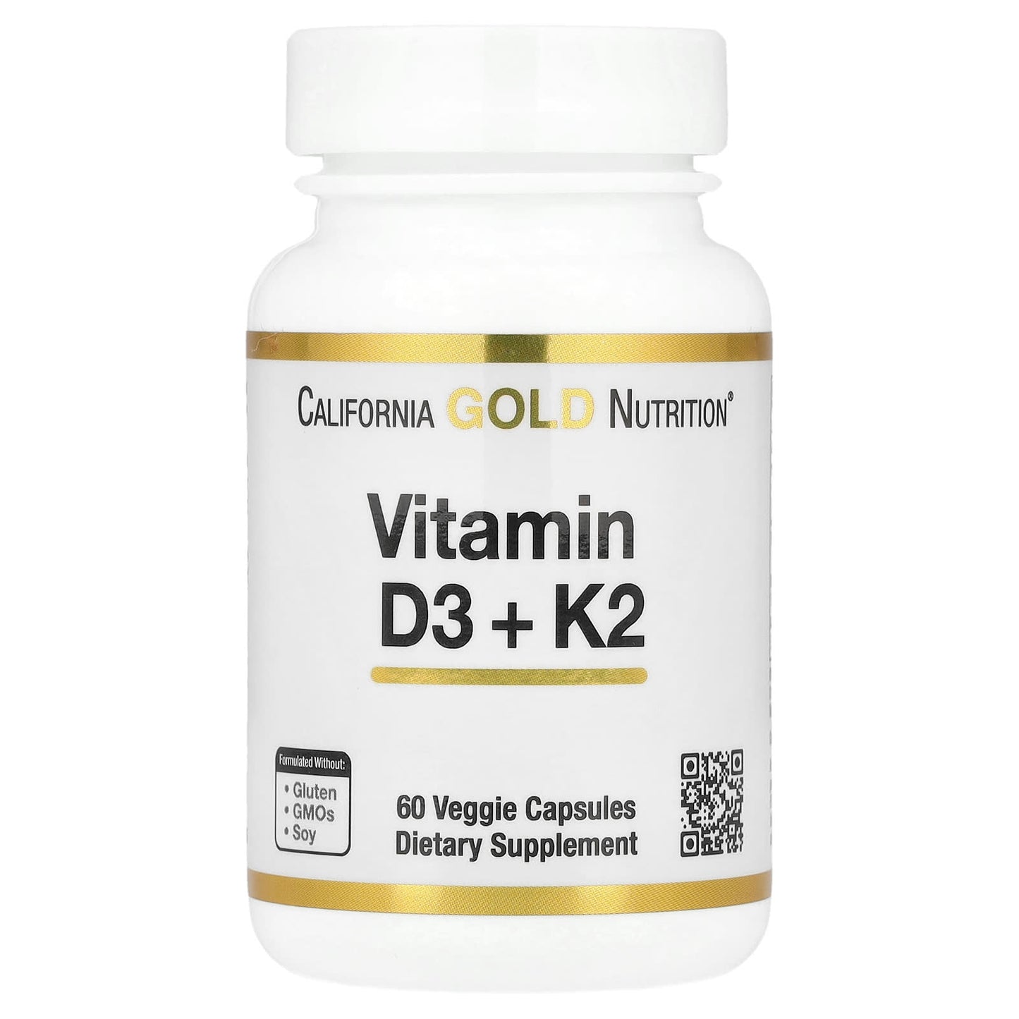 Vitamin D3 + K2 for Strong Bones & Heart Health - 60 Capsules - Image 1