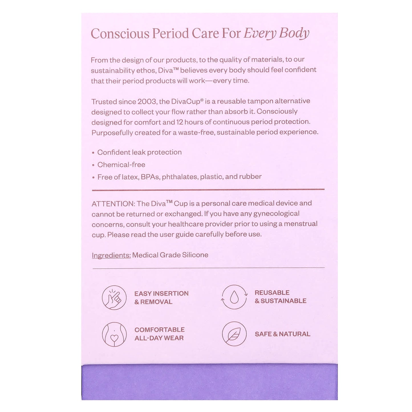 Diva International Menstrual Cup, Reusable & Sustainable, Model 2 - Image 2