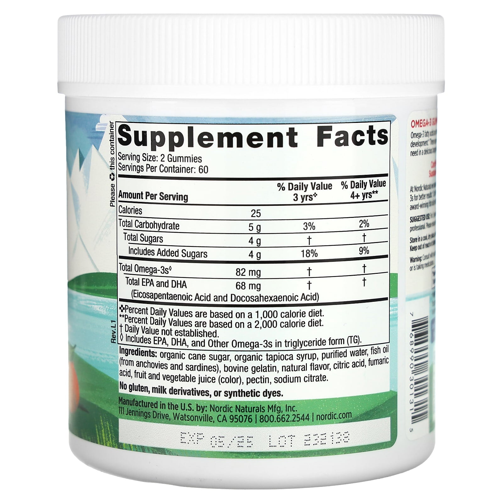Nordic Naturals, Omega-3 Gummies, Ages 3+, Tangerine, 120 Gummies - Image 2