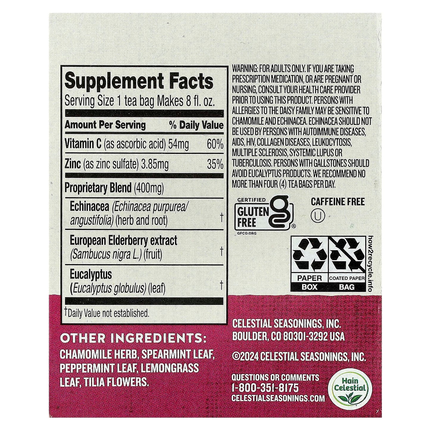 Sleepytime Echinacea Immune Support Tea by Celestial Seasonings - Image 2