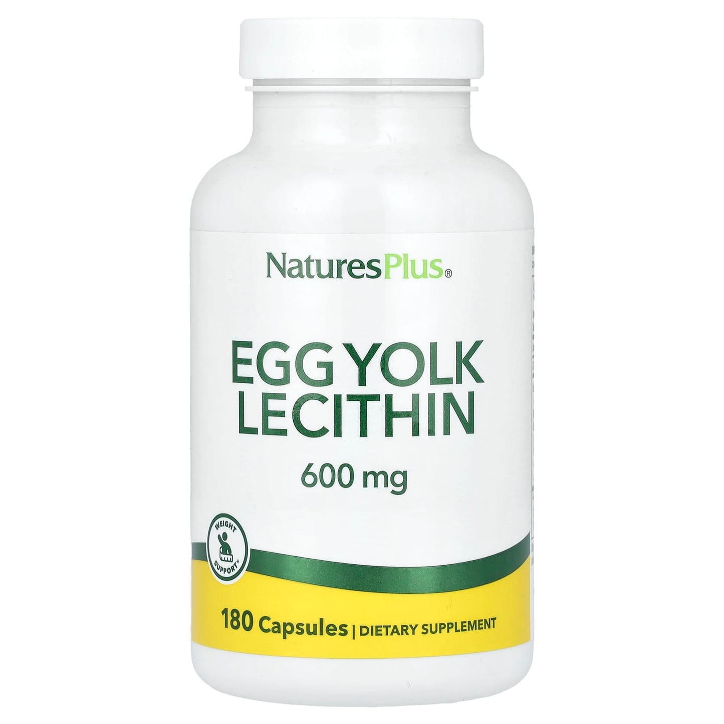 NaturesPlus, Egg Yolk Lecithin, 180 Capsules - Image 1