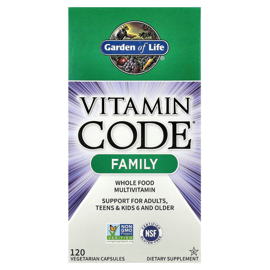 Garden of Life Vitamin Code Family Whole Food Multivitamin 120 Capsules - Image 1