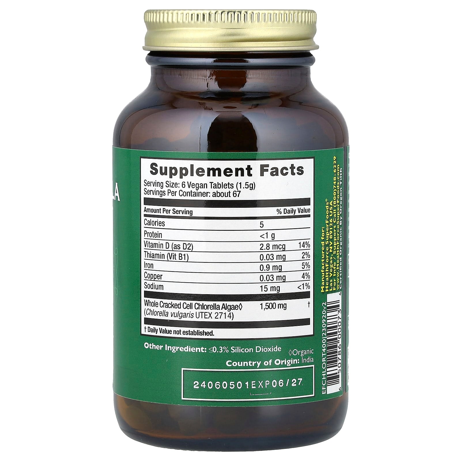 Chlorella Manna VeganTabs by HealthForce Superfoods - USDA Organic & Gluten Free - Image 2