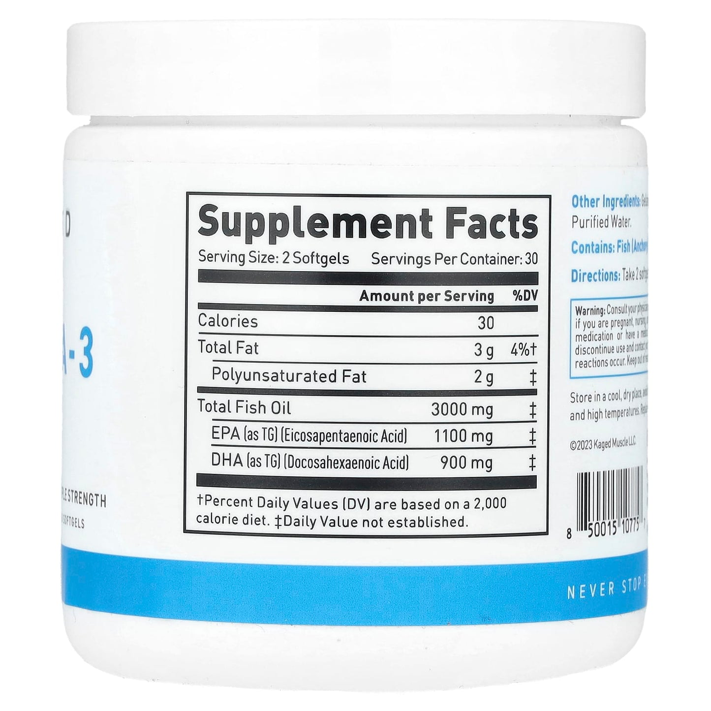 Kaged Omega-3 Triple Strength 60 Softgels for Healthy Joints & Brain - Image 2