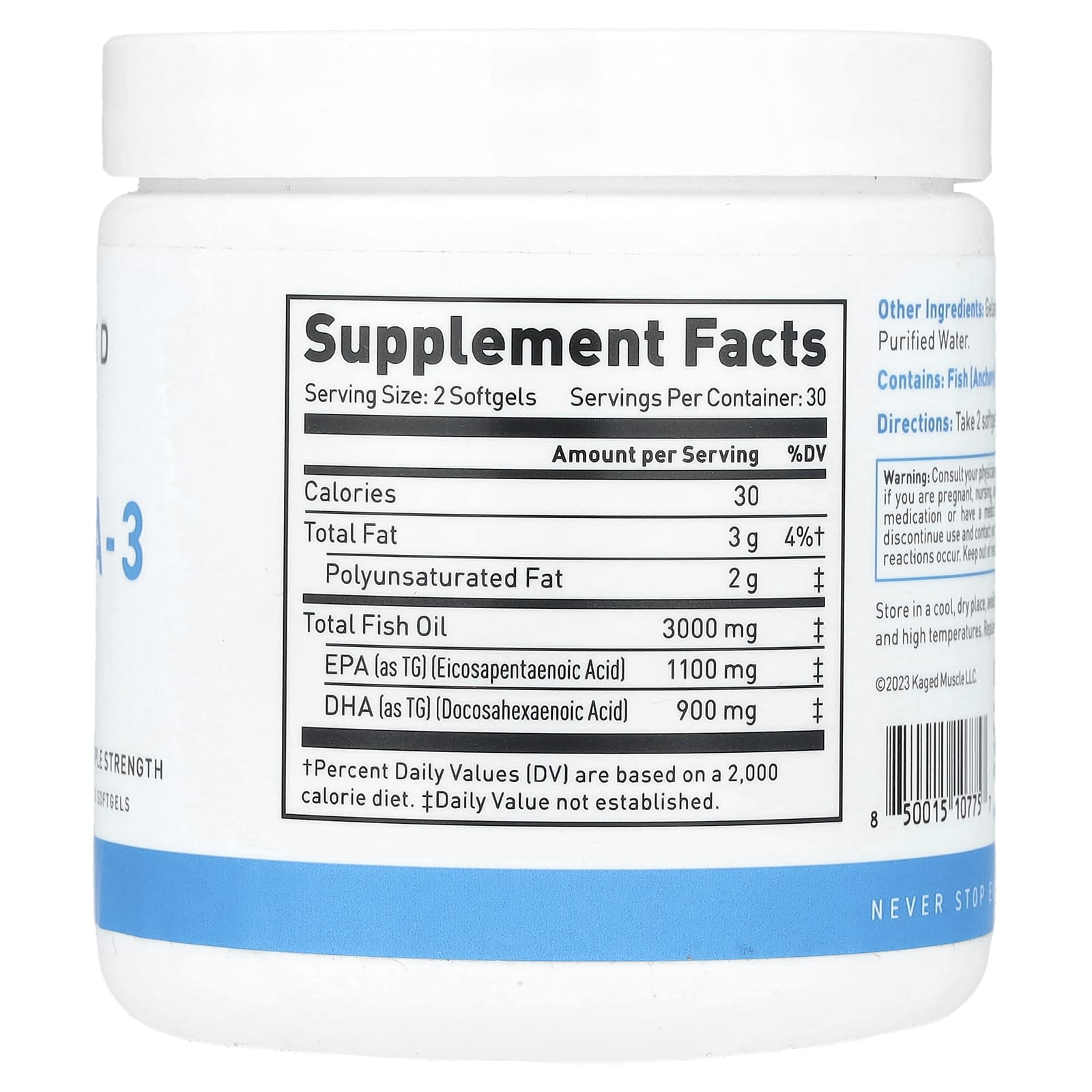 Kaged Omega-3 Triple Strength 60 Softgels for Healthy Joints & Brain - Image 2