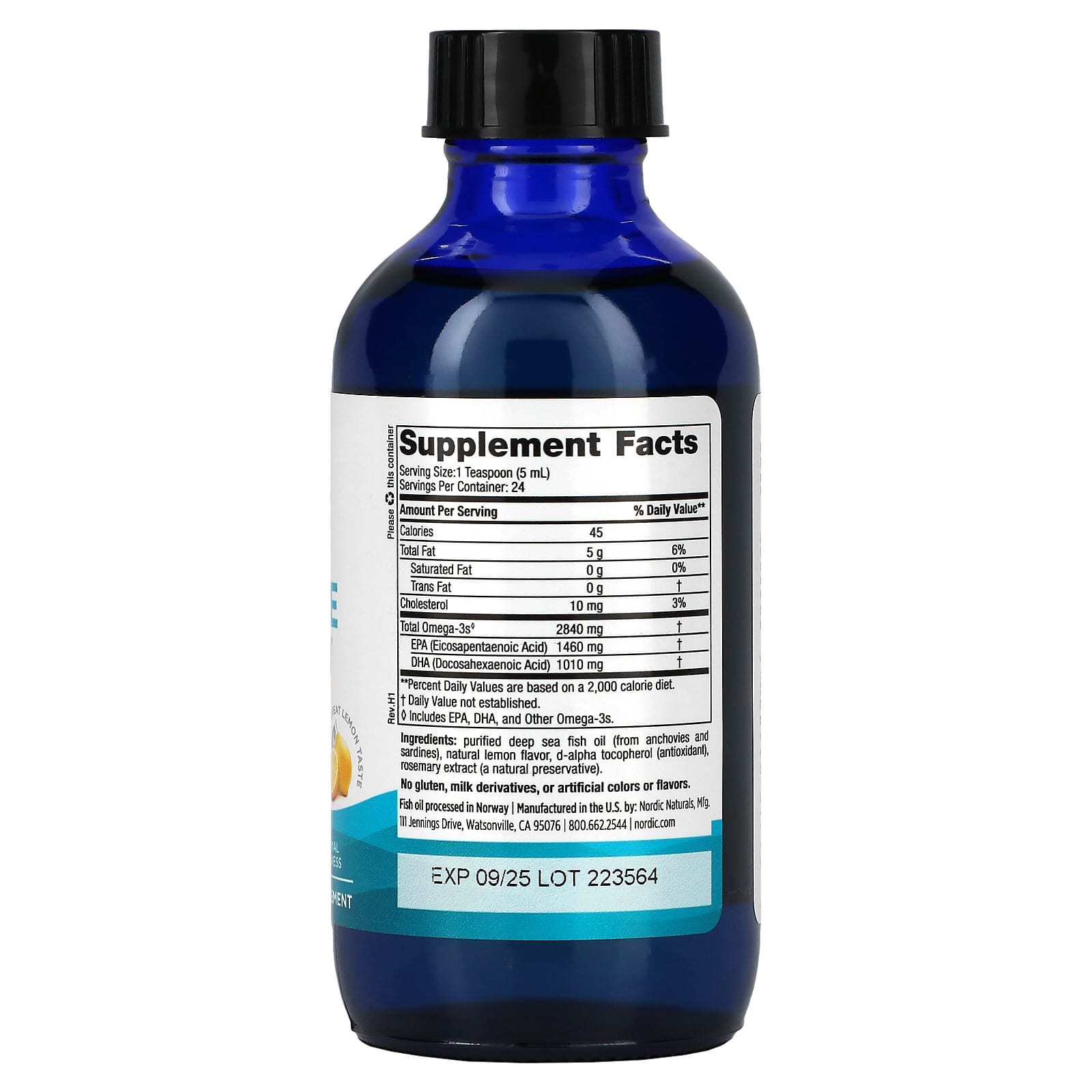 Nordic Naturals, Ultimate Omega, Lemon, 2,840 mg, 4 fl oz (119 ml) - Image 2