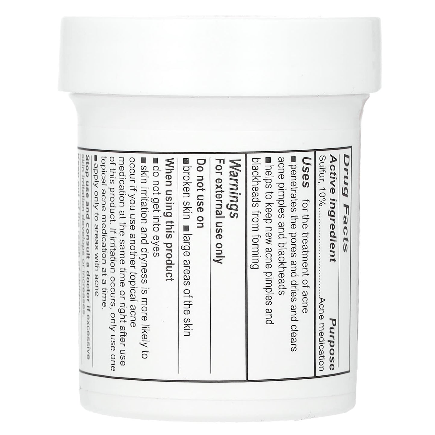 Best Sulfur Acne Treatment Ointment by De La Cruz, 2.6 oz - Image 2