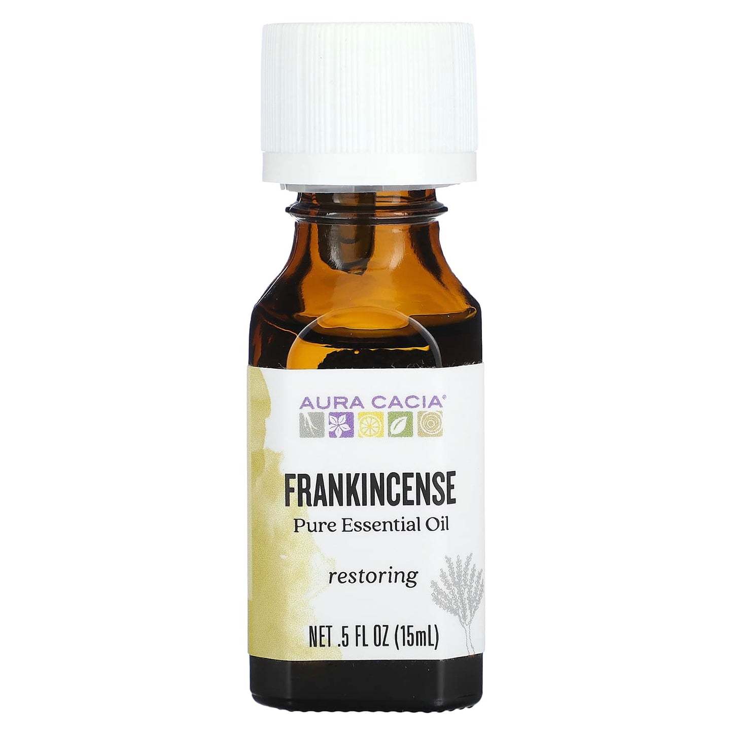 Aura Cacia Pure Frankincense Essential Oil, 0.5 fl oz (15 ml) - Image 1