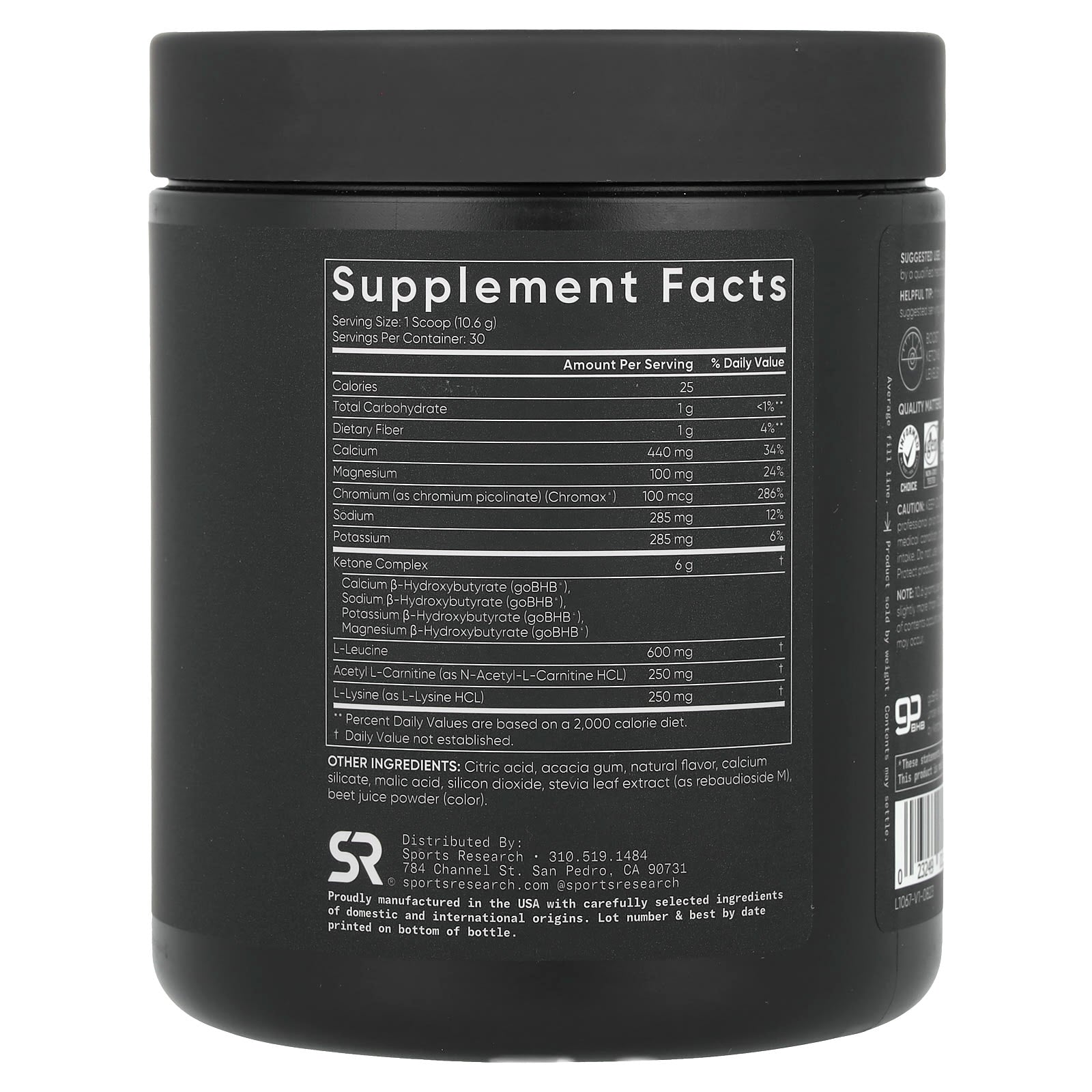 Sports Research, Keto+, Raspberry Lemonade, 11.2 oz (318 g) - Image 2