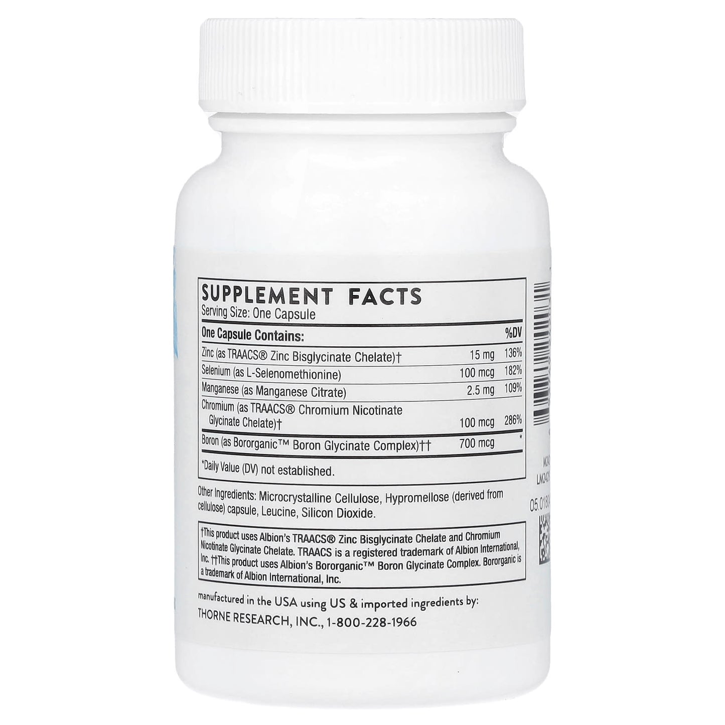 Thorne, Trace Minerals, 90 Capsules - Image 2