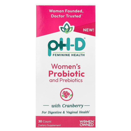 pH-D Feminine Health, Women's Probiotic and Prebiotics With Cranberry, 30 Capsules - Image 1