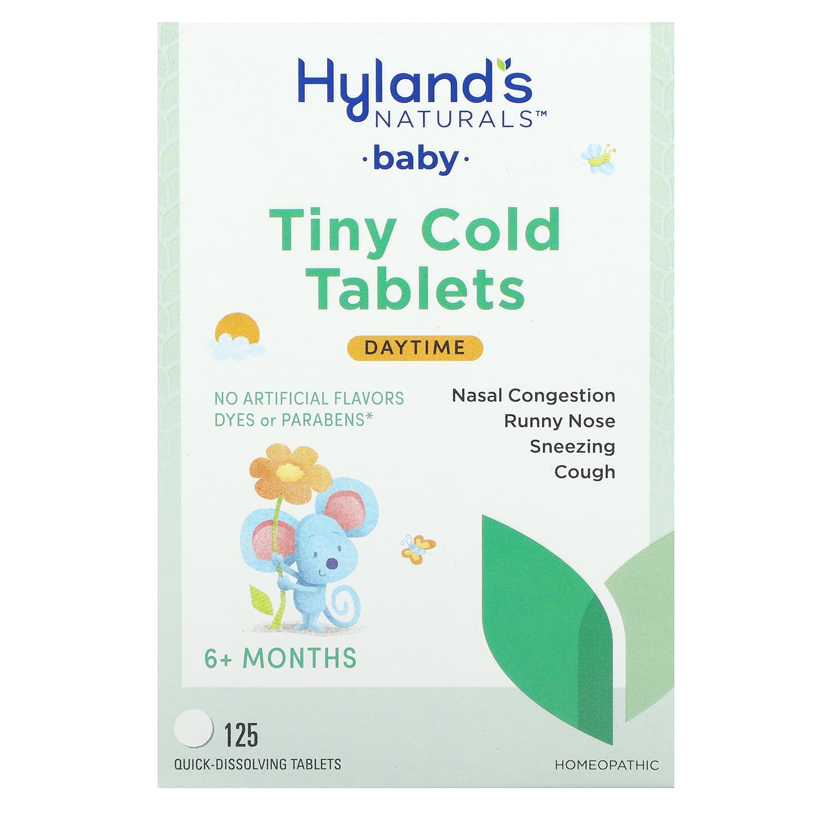Hyland's Naturals, Baby, Tiny Cold Tablets, Daytime, 6+ Months, 125 Quick-Dissolving Tablets