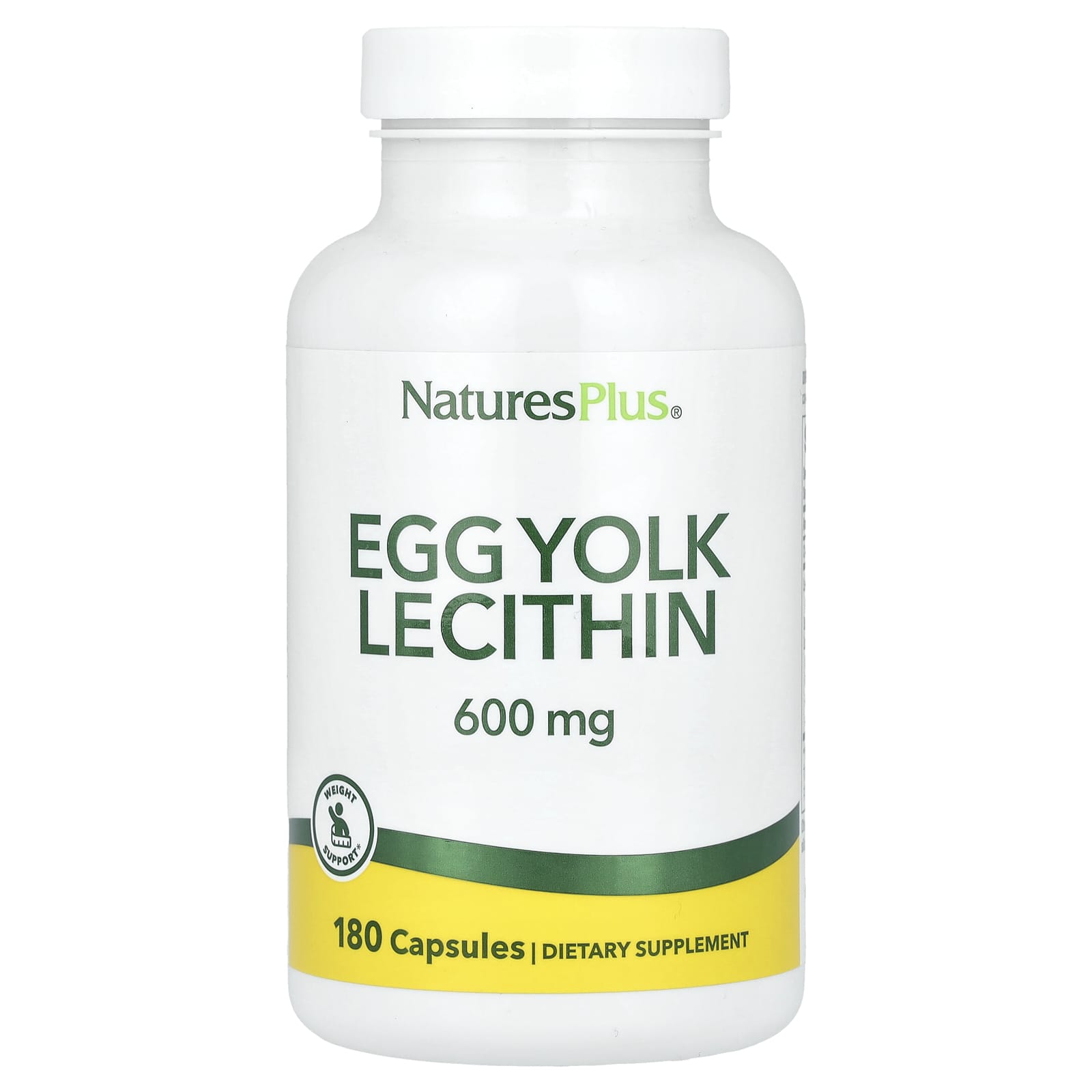 NaturesPlus, Egg Yolk Lecithin, 180 Capsules - Image 1