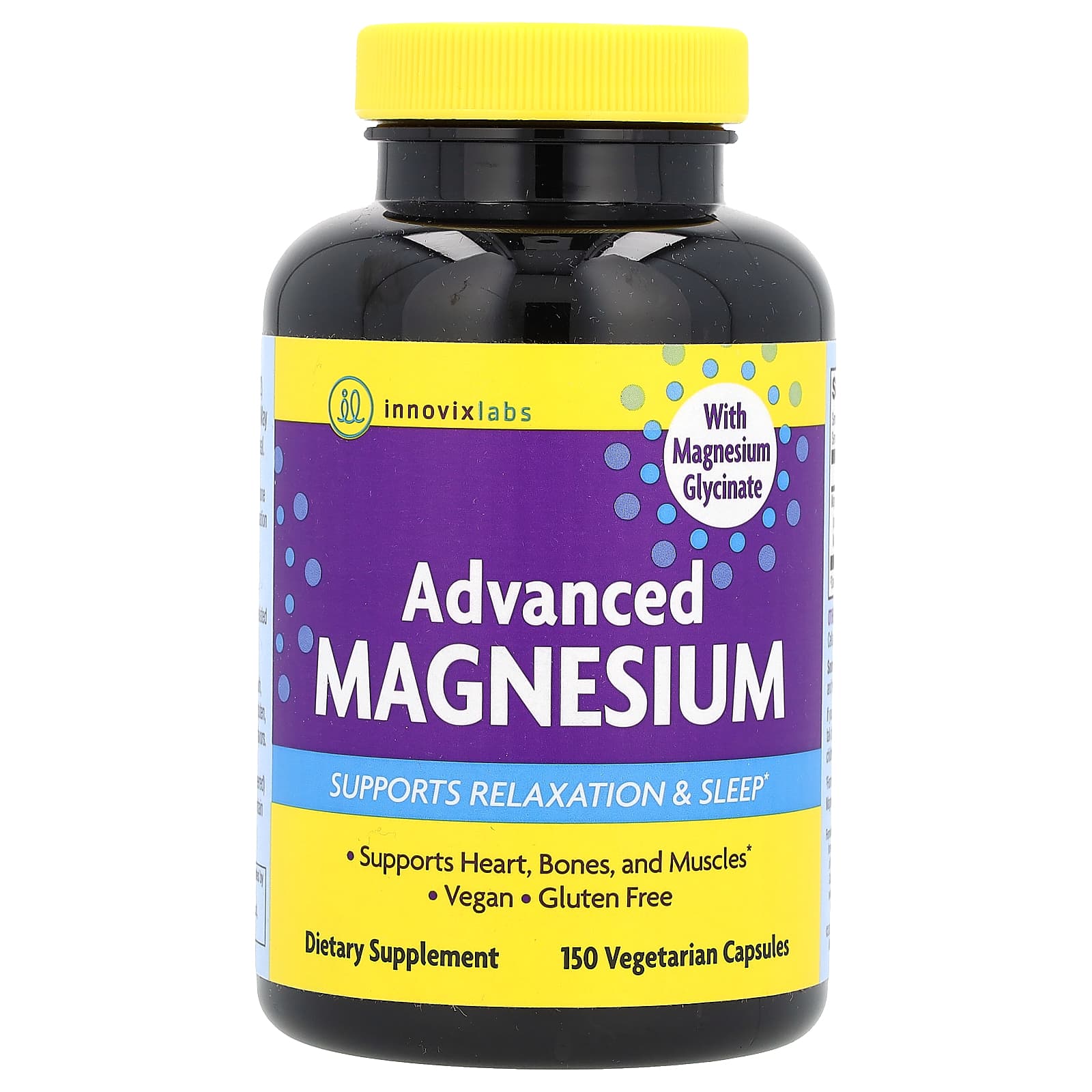 InnovixLabs Advanced Magnesium, 150 Vegan Capsules for Relaxation, Sleep & Heart Health - Image 1