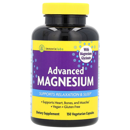 InnovixLabs Advanced Magnesium, 150 Vegan Capsules for Relaxation, Sleep & Heart Health - Image 1