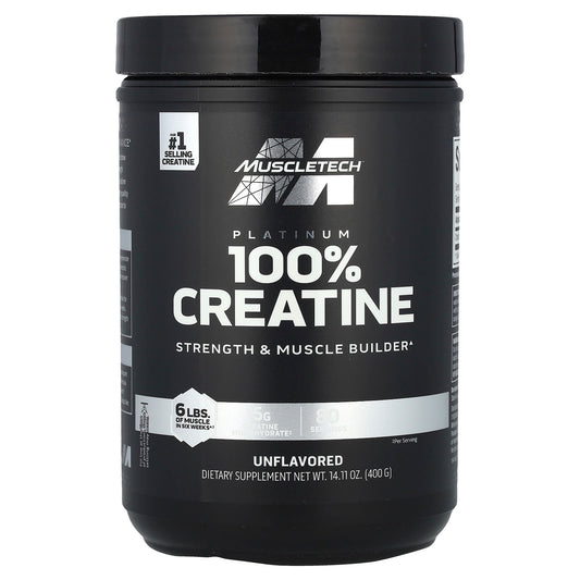 MuscleTech, Platinum 100% Creatine, Unflavored, 14.11 oz (400 g) - Image 1