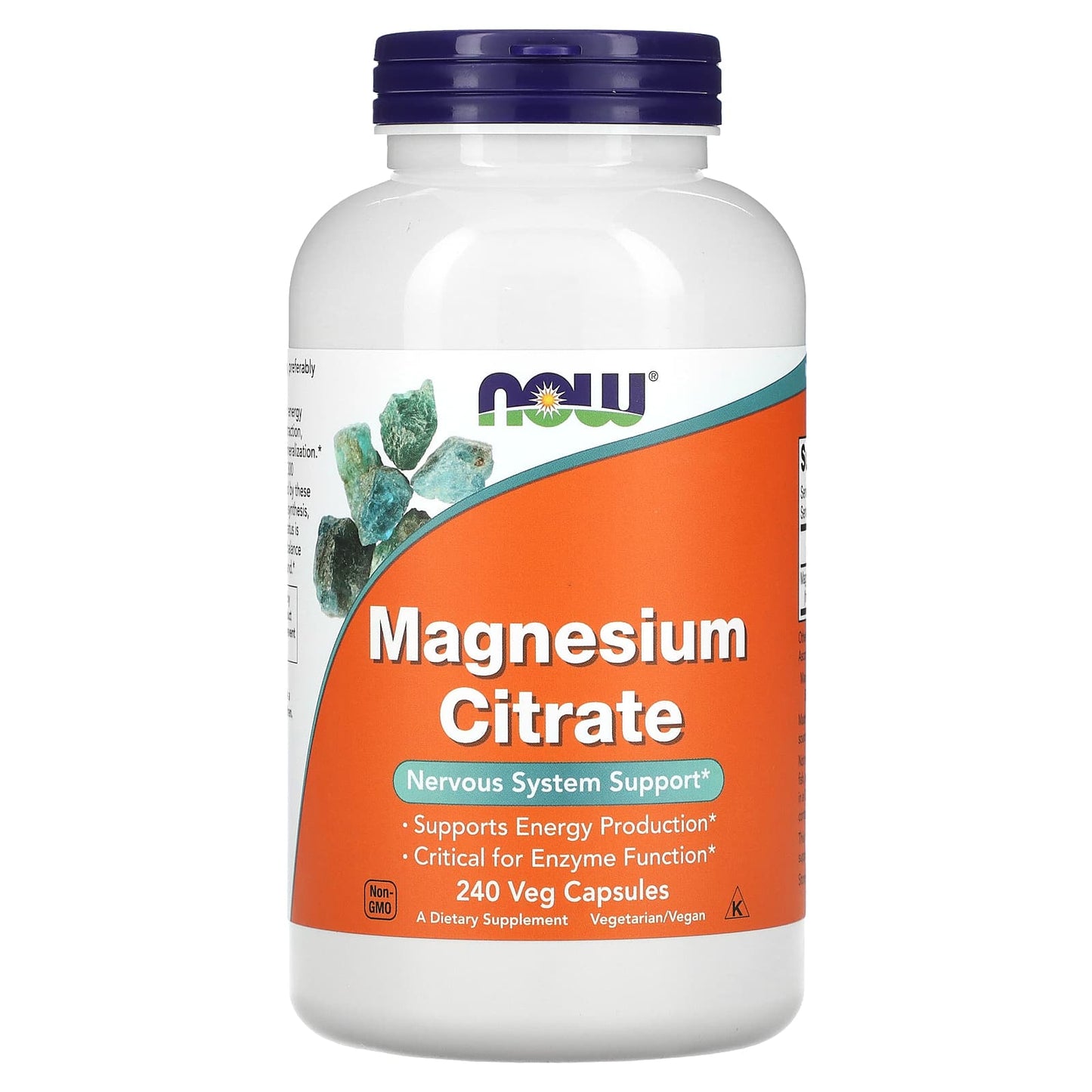 NOW Foods, Magnesium Citrate, 240 Veg Capsules (133 mg per Capsule) - Image 1
