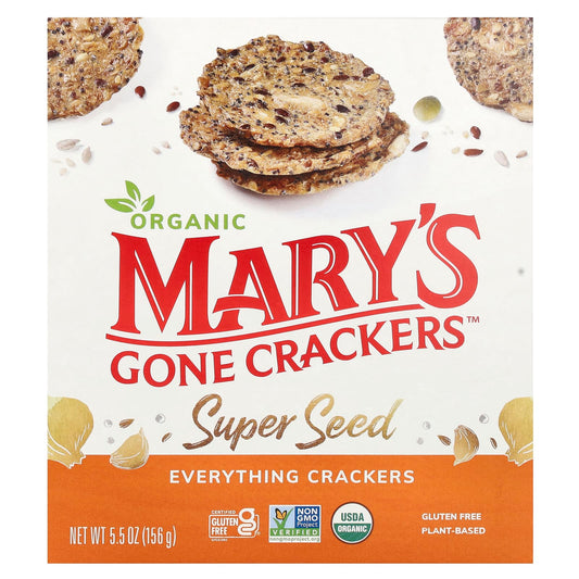 Mary's Gone Crackers, Organic Super Seed Crackers, Everything, 5.5 oz (156 g) - Image 1