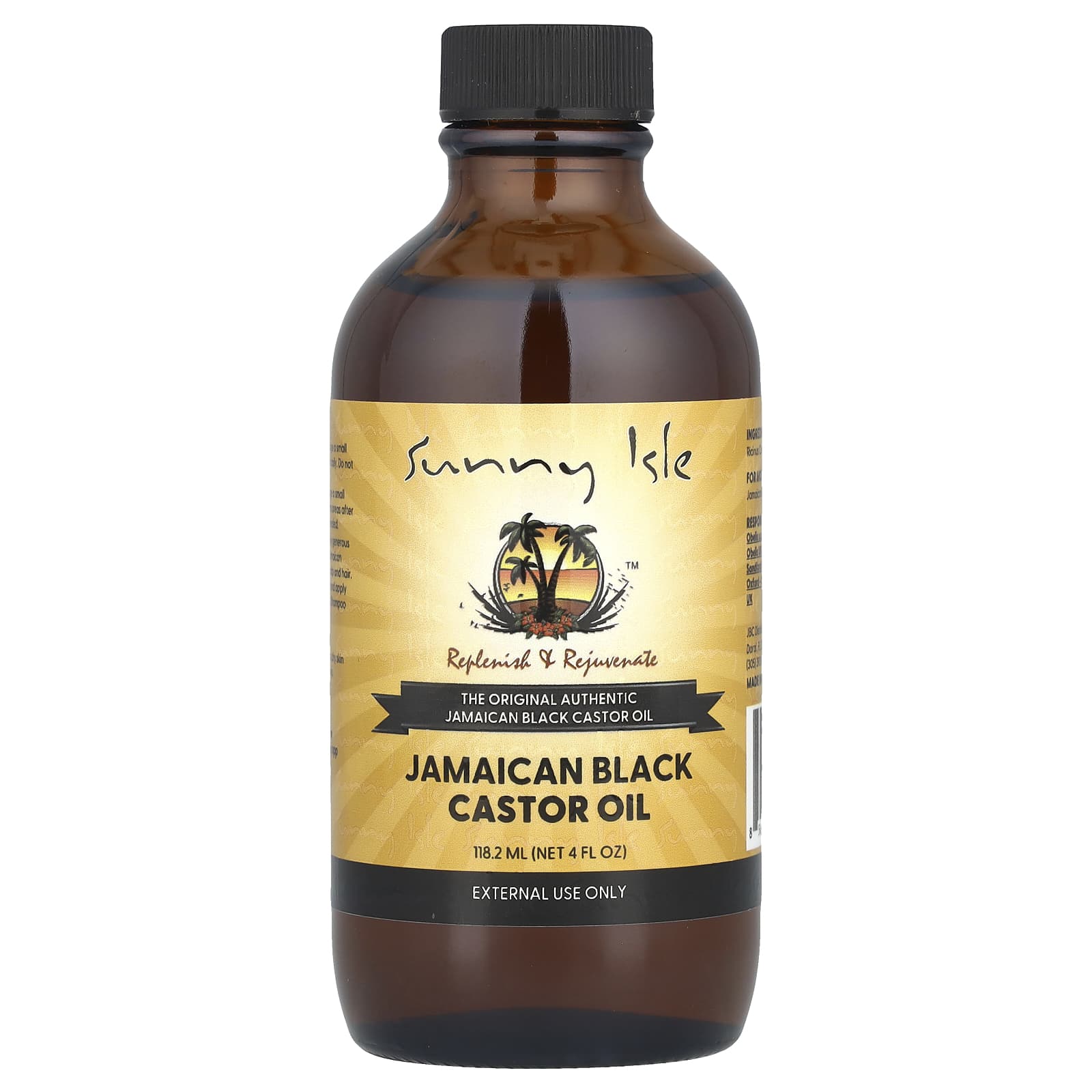 Sunny Isle, Jamaican Black Castor Oil, 4 fl oz (118 ml) - Image 1