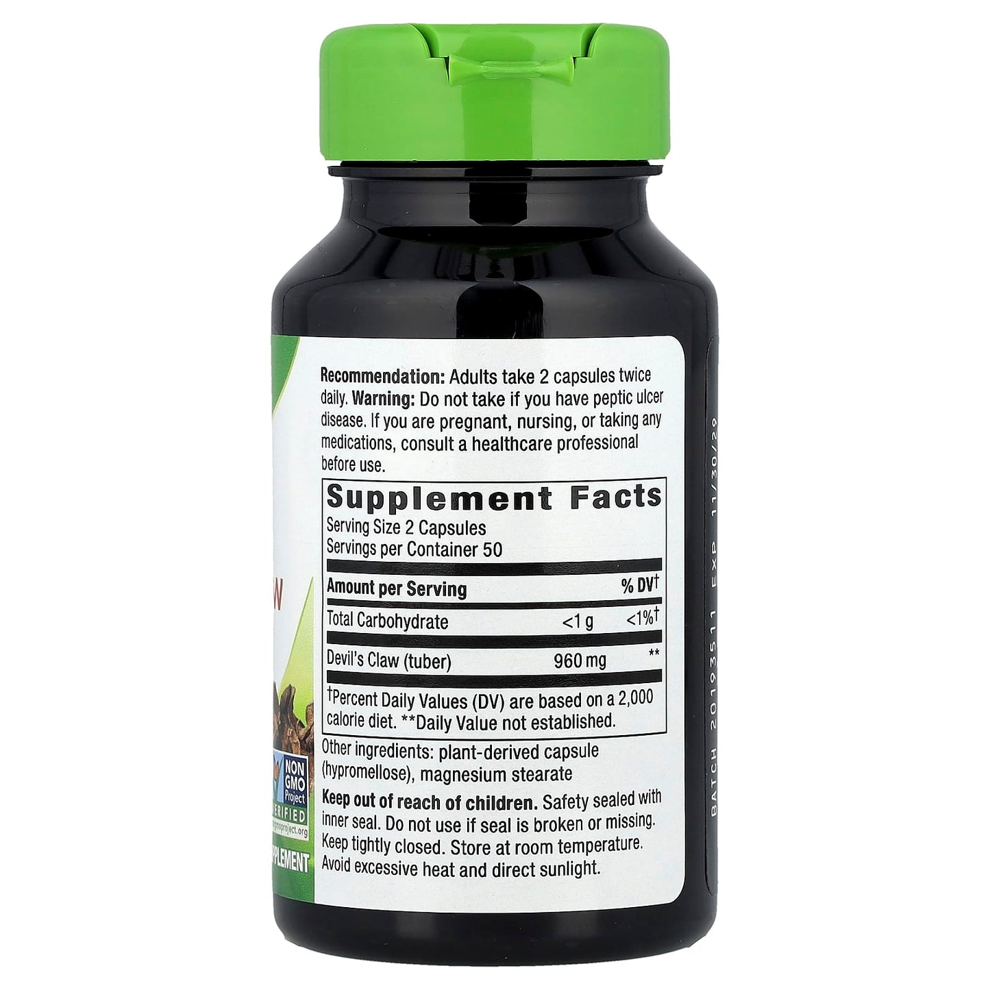 Nature's Way, Devil's Claw Root, 100 Vegan Capsules (480 mg per Capsule) - Image 2