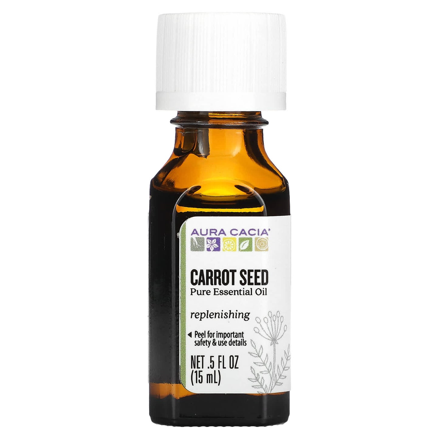 Aura Cacia Pure Carrot Seed Essential Oil 0.5 fl oz (15 ml) - Image 1