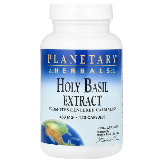 Planetary Herbals, Holy Basil Extract, 450 mg, 120 Capsules - Image 1