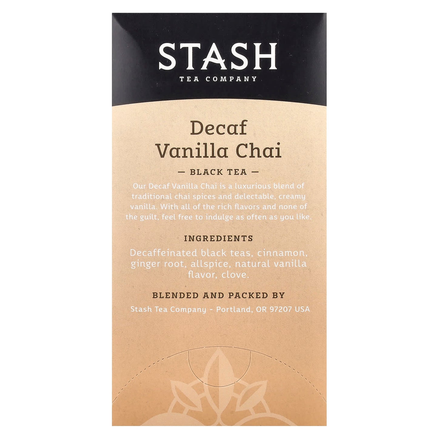 Stash Tea, Black Tea, Vanilla Chai, Decaf, 18 Tea Bags, 1.2 oz (36 g) - Image 2