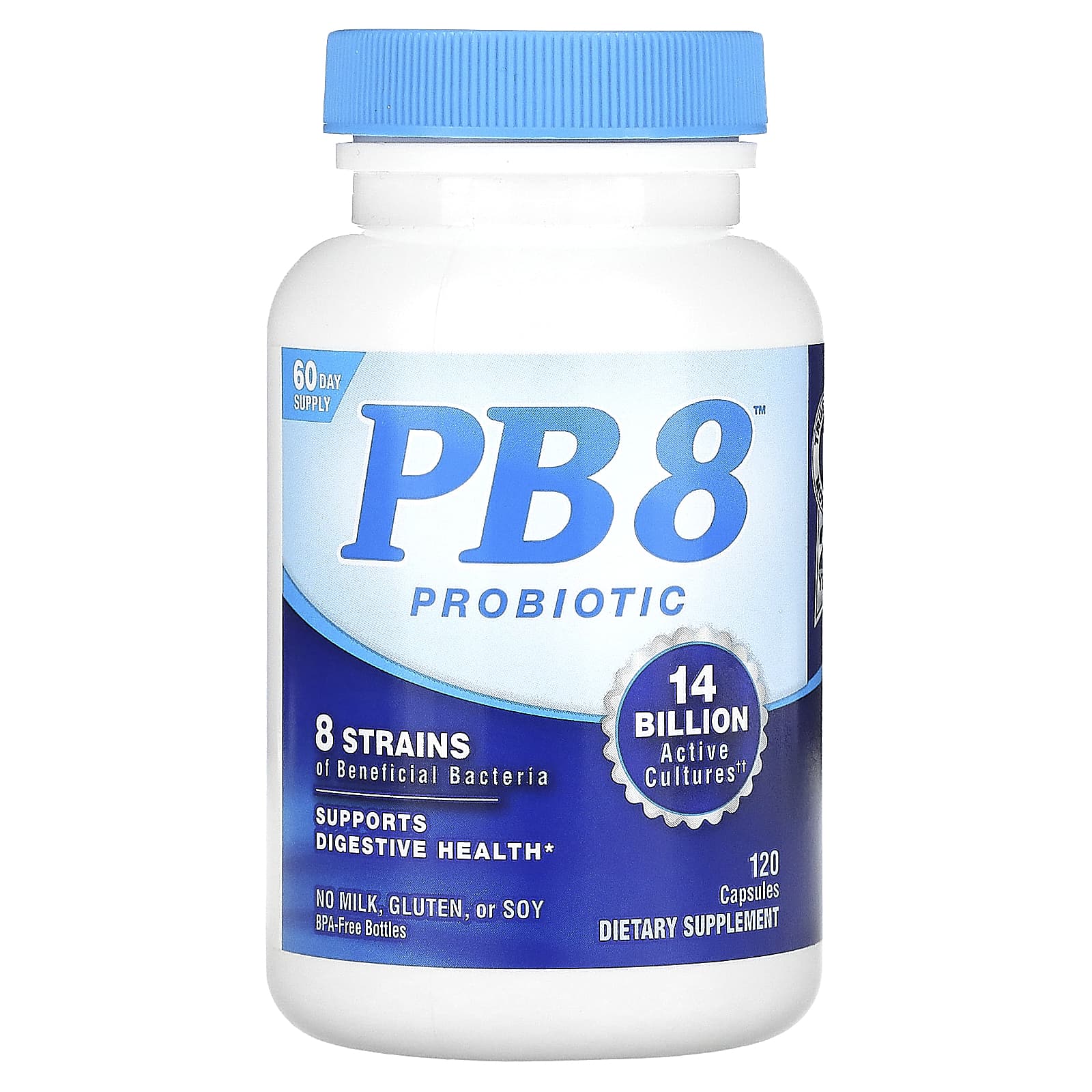 Nutrition Now, PB 8™ Probiotic, 14 Billion, 120 Capsules (7 Billion per Capsule) - Image 1