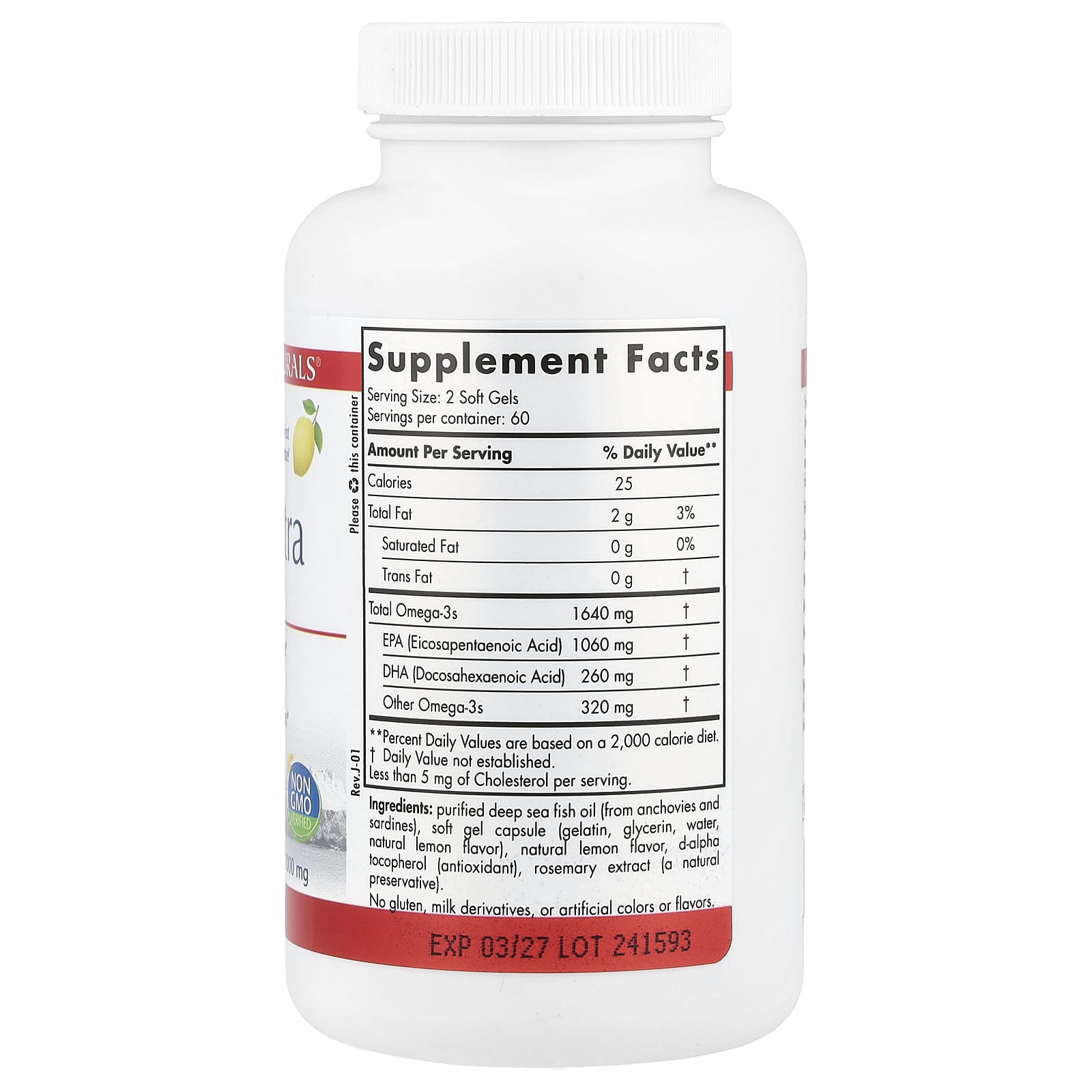 Nordic Naturals, ProEPA™ Xtra, Lemon, 120 Soft Gels - Image 2